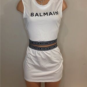 Balmain White Skirt Set